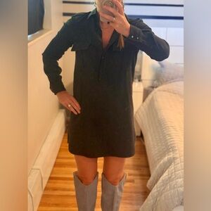 Zara Military Style Long Sleeve Dress